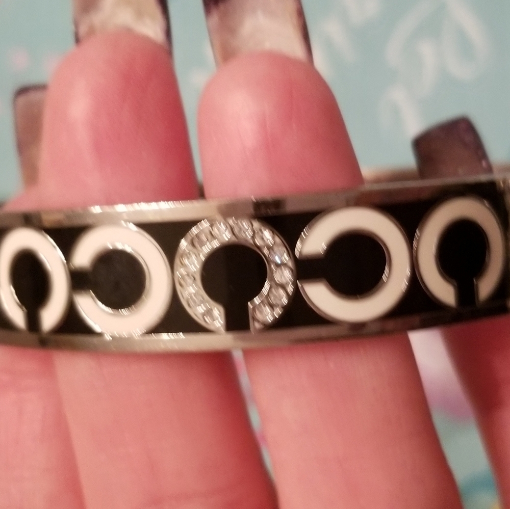 Coach Black Silver Bracelet